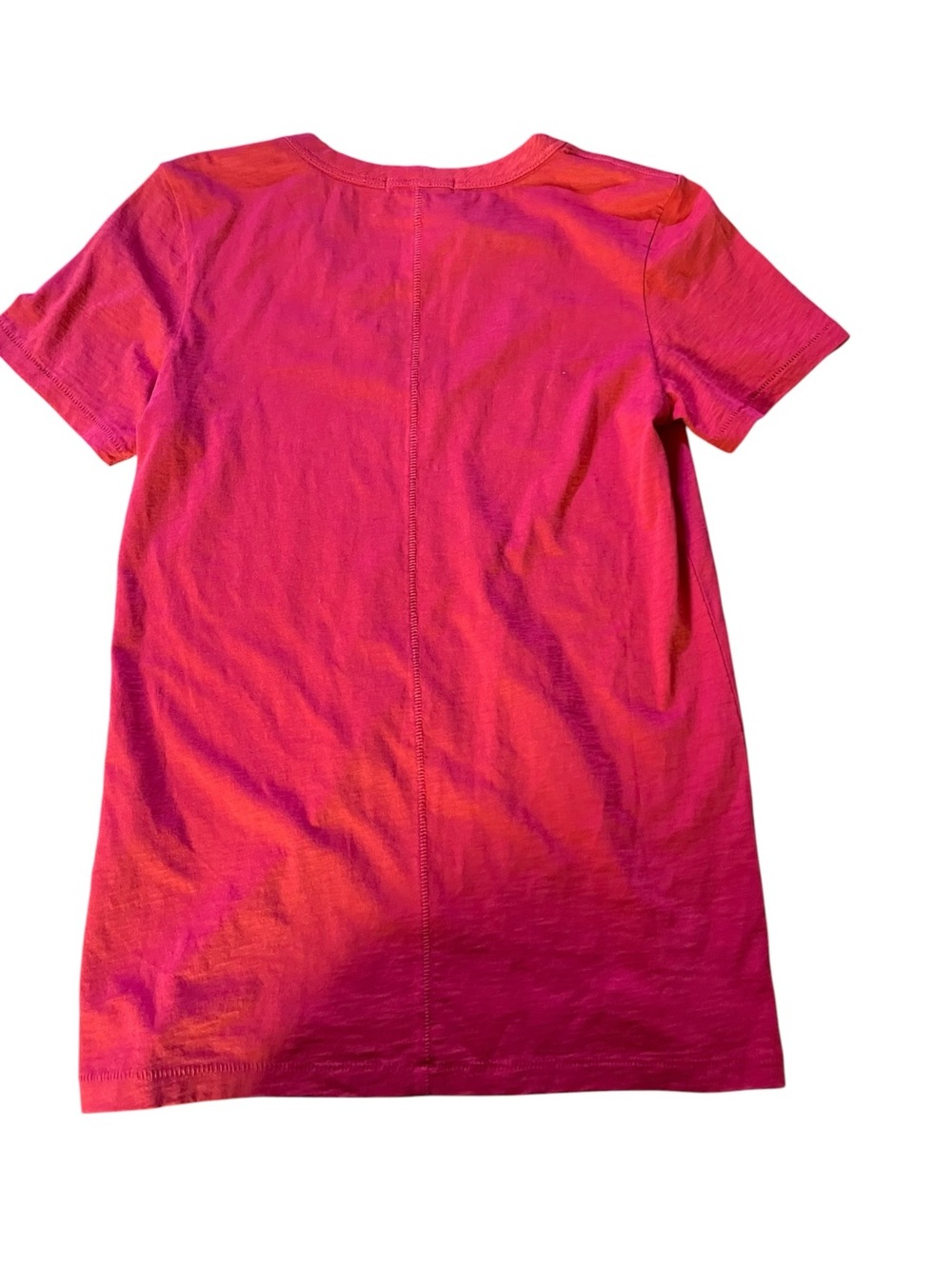 rag & bone Women's V-Neck Short Sleeve Tee in Red - Picture 3 of 6